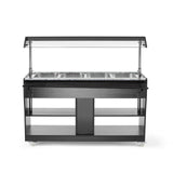 Carucior incalzire GN1/1 pentru bufet Hendi, capacitate 1490L, 2000w, 1490x765x(H)1370mm