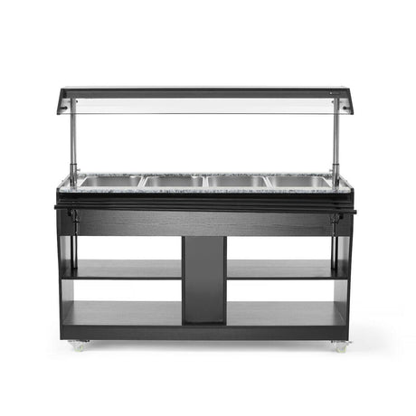 Carucior incalzire GN1/1 pentru bufet Hendi, capacitate 1490L, 2000w, 1490x765x(H)1370mm