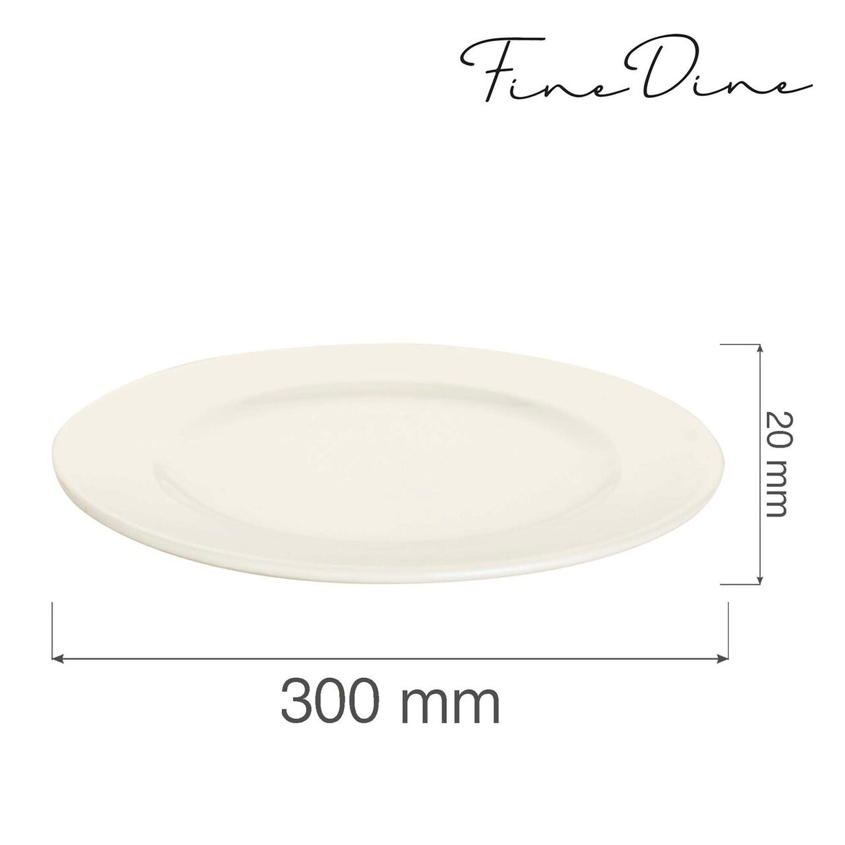 Farfurie Fine Dine, Crema 300 mm