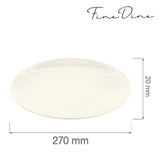 Farfurie intinsa Fine Dine, Crema 270 mm