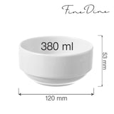 Bol stivuibil Bianco 380 ml, Fine Dine