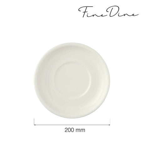 Farfurie pentru sosiera dressing, Fine Dine,  Crema 200 mm