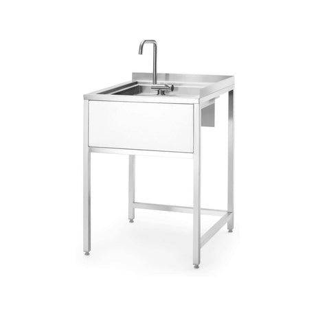Masa de colt Oxygen Hybrid cu vas de chiuveta ascuns si spalator de carafe, 650x650x(h)900mm Barbatic