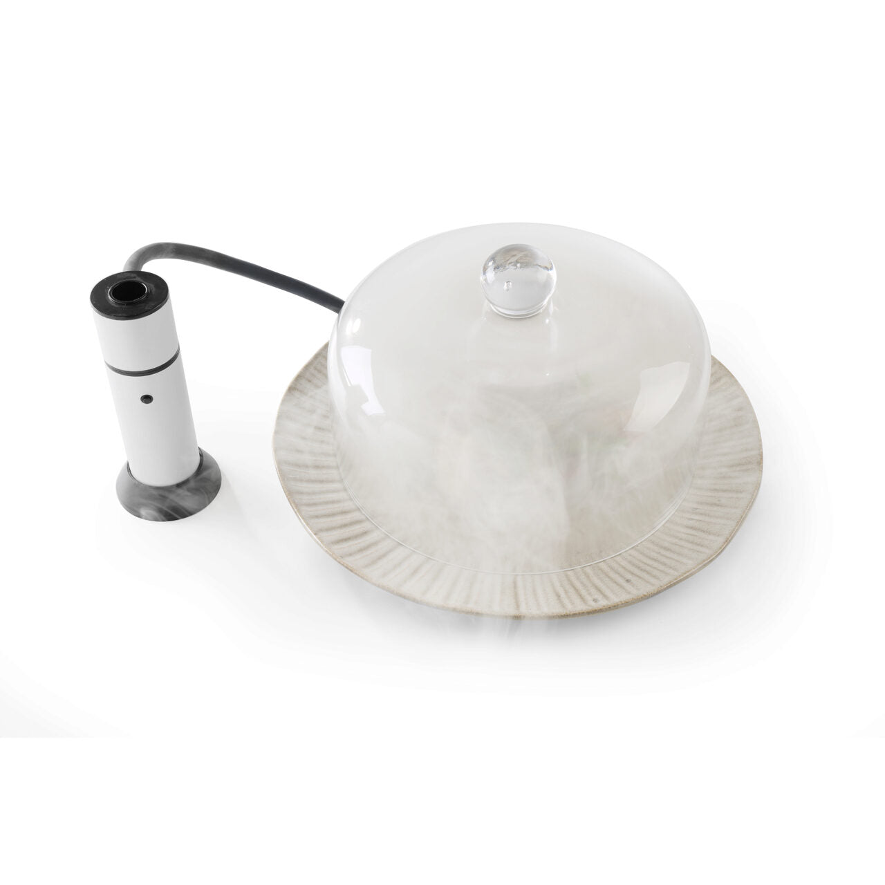 Cloche din sticla cu gaura pentru furtun fum, Hendi, diametru 260x(H)174 mm , poate fi utilizat in combinatie cu infuzorul de fum