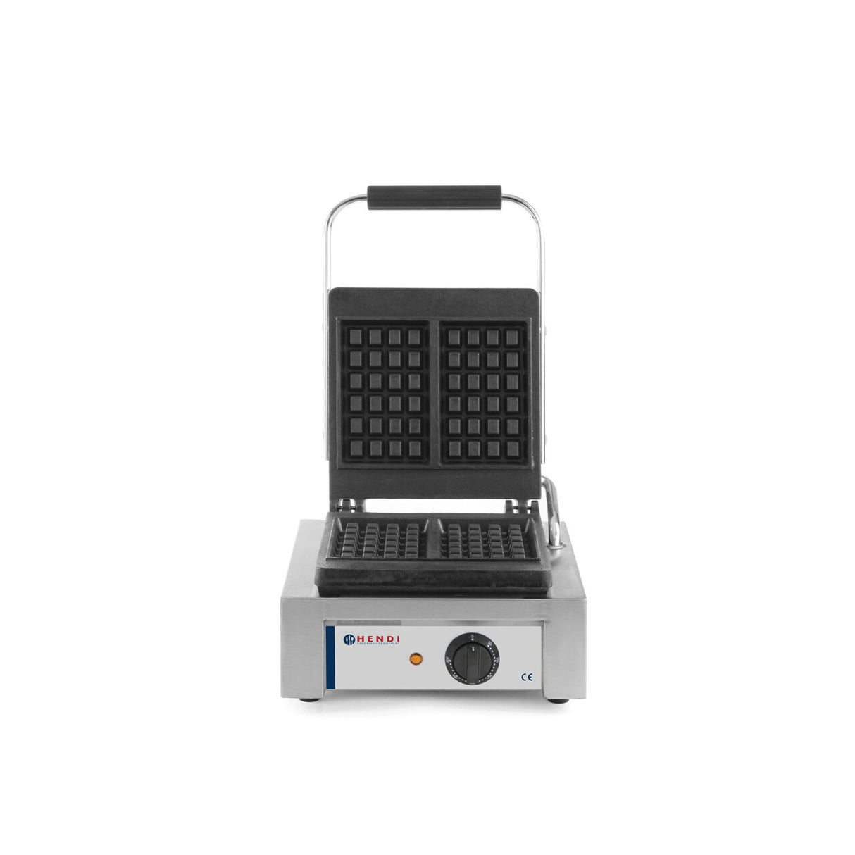 Aparat preparare vafe/waffles, profesional, Hendi, 1500W, suprafata gatire din fonta cu start anti-lipire, 480x320x(H)226 mm
