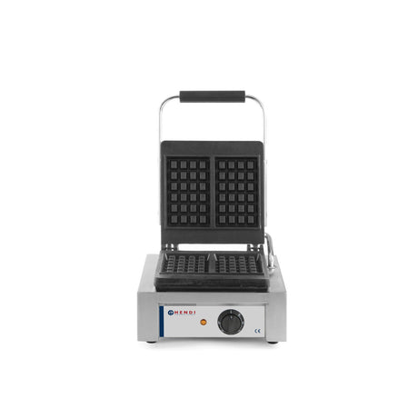 Aparat preparare vafe/waffles, profesional, Hendi, 1500W, suprafata gatire din fonta cu start anti-lipire, 480x320x(H)226 mm