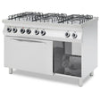 Masina de gatiti cu 6 arzatoare gaz si cuptor electric GN 1/1, HENDI Smart, 230V/3000W, 25500kW,1200x700x(H)900mm