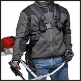 Motocoasa pe benzina Einhell GC-BC 25/1 I AS (0,6 kW, motor in 2 timpi cu vibratii reduse, maner de bicicleta, ax divizat, lama cu 3 dinti + bobina cu fir dublu, sistem de pornire rapida