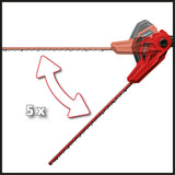 Masina de tuns gard viu electrica Einhell GC-HH 5056, 500 W, lungime de taiere 47 cm, extensibila 170-250 cm, distanta intre dinti de 20 mm, reglare cap motor in 5 trepte