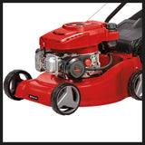 Masina de tuns iarba pe benzina Einhell GC-PM 40/2 (2 kW, 1 cilindru, motor in 4 timpi, cilindree 132 cm³, sac de colectare de 45 L cu indicator de nivel, latime de taiere 40 cm, recomandata pana la 800 m²