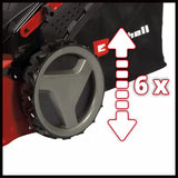 Masina de tuns iarba pe benzina Einhell GC-PM 51/3 S HW-E Li,2.7 kW, motor in 4 timpi cu 1 cilindru, roti mari, pornire cu sfoara, functie pornire electrica, inclusiv baterie 2.0 Ah si incarcator - imagine 7