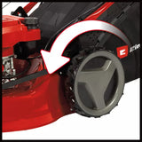 Masina de tuns iarba pe benzina Einhell GC-PM 51/3 S HW-E Li,2.7 kW, motor in 4 timpi cu 1 cilindru, roti mari, pornire cu sfoara, functie pornire electrica, inclusiv baterie 2.0 Ah si incarcator - imagine 8