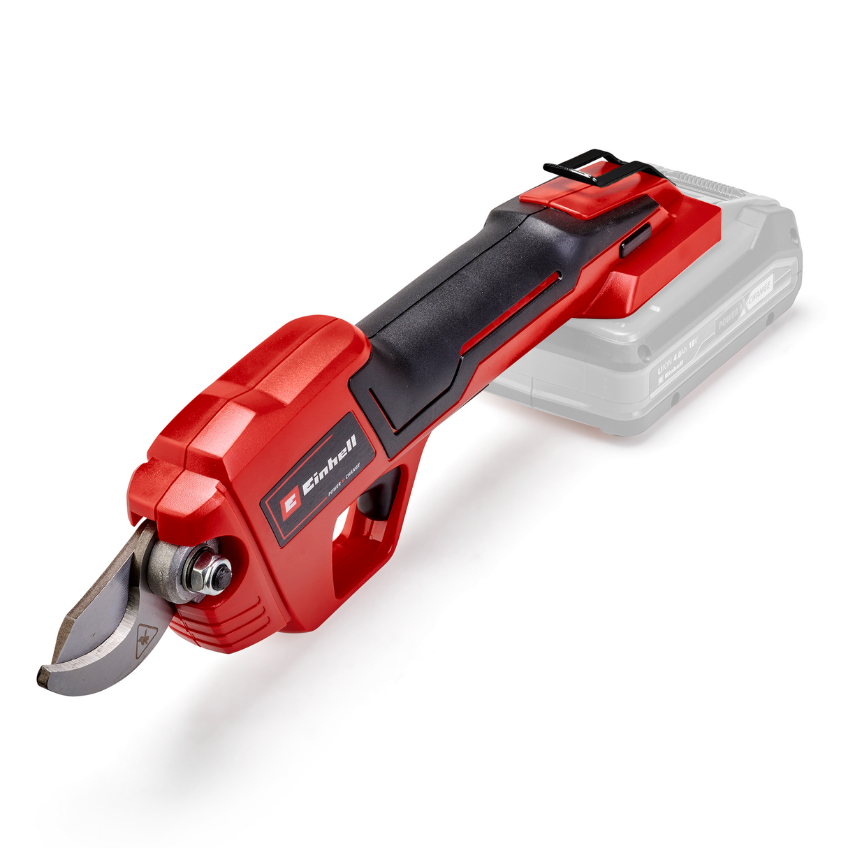 Foarfece electrica de gradina  pentru crengi Einhell GE-LS 18 Li-Solo Power X-Change (18 V, Li-ion, grosimea crengii de pana la 28 mm, lame bypass, intrerupator de siguranta, maner moale, fara acumulator sau incarcator