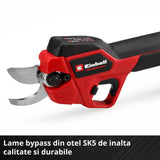 Foarfeca de gradinarit fara fir Einhell Professional GP-LS 18/28 Li T BL-Solo Power X-Change, 18 V, maner telescopic pentru o inaltime de 3,8 m, grosimea crengilor de pana la 28 mm, lame bypass, fara baterie - imagine 9