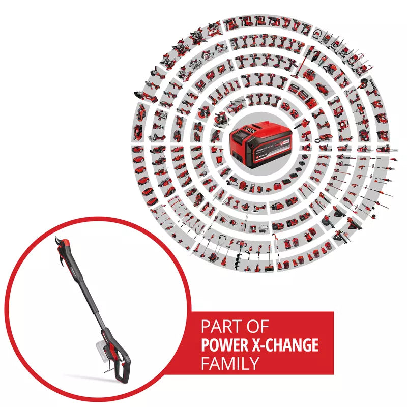 Foarfeci Pe acumulator pentru crengi Einhell Professional GP-LS 18/35 Li BL-Solo Power X-Change, 18 V, Brushless, ramuri pana la 35 mm, lame bypass, carlig metalic, maner Softgrip, fara baterie - imagine 2