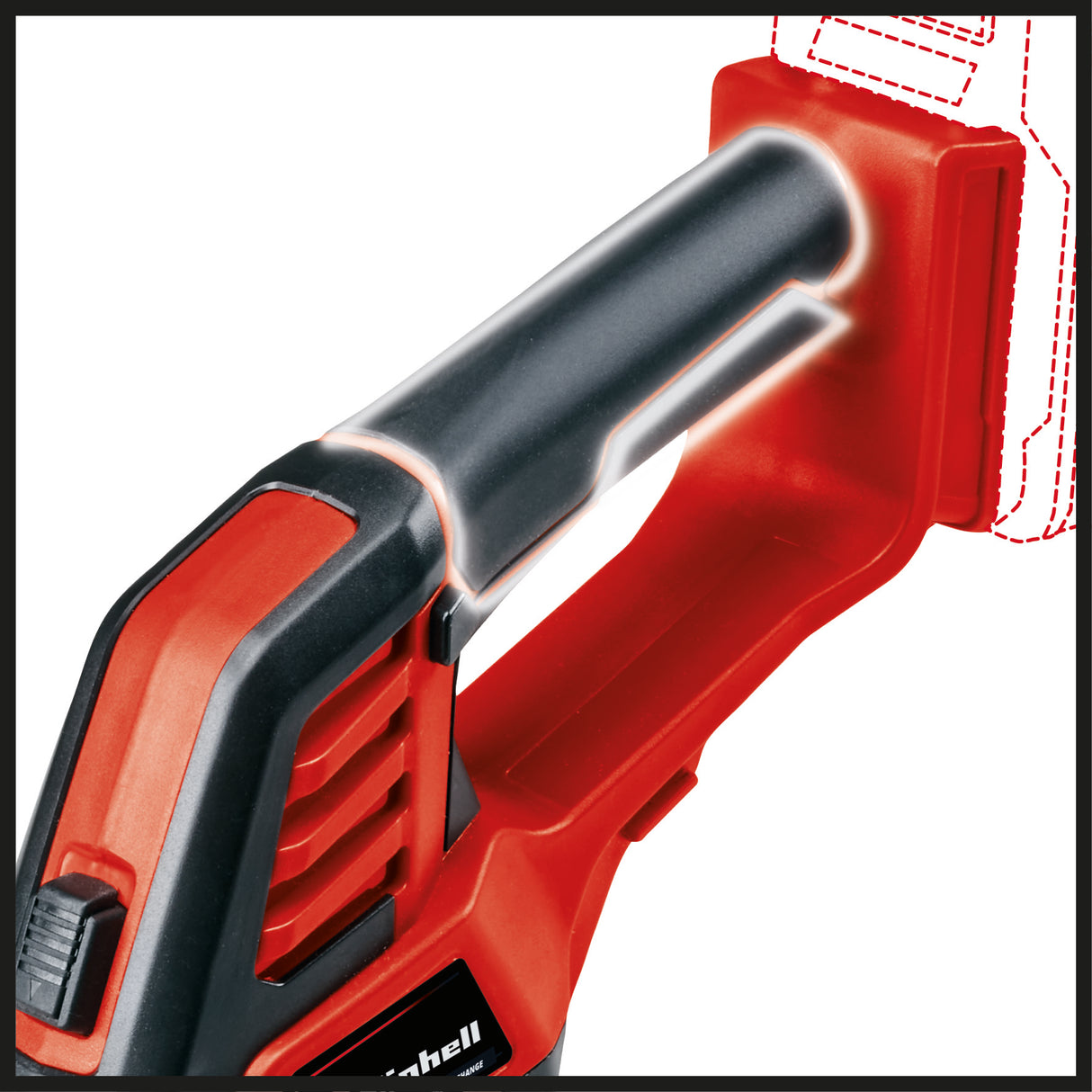Foarfeca de iarba si gard viu pe acumulator Einhell GE-CG 18/100 Li-Solo Power X-Change, Li-Ion, 18 V, latime de taiere a lamei pentru iarba 100 mm, latime de taiere a lamei pentru arbusti 200 mm, fara baterie si incarcator