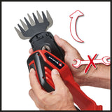 Foarfeca de iarba si arbusti pe acumulator Einhell GE-CG 18/100 Li T Kit Power X-Change (Li-ion, 18 V, maner telescopic, latime de taiere a lamei pentru iarba 100 mm, lama de foarfece pentru arbusti 200 mm, incl. 2,5 Ah + incarcator
