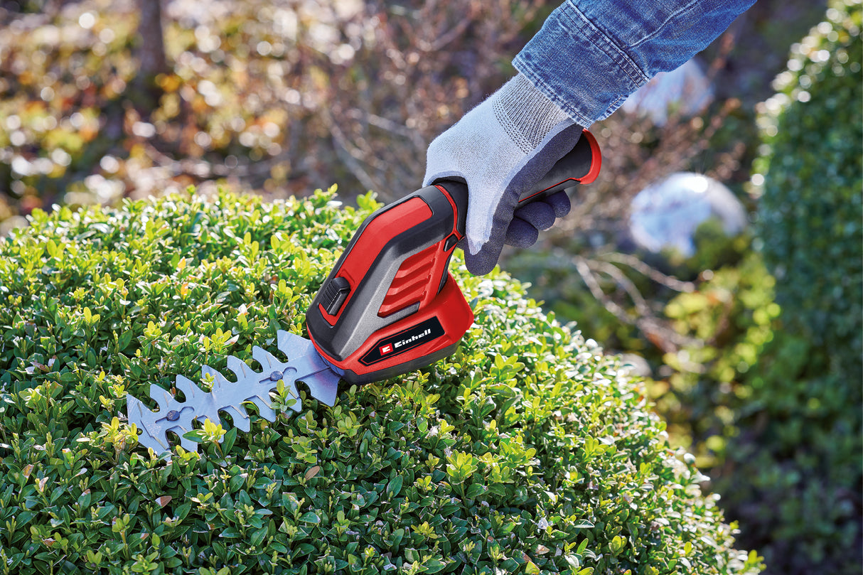 Trimmer de gazon si arbusti cu acumulator Einhell GC-CG 3.6/70 Li WT (3.6 V, acumulator Li-Ion 2.0 Ah, lama trimmer iarba 70 mm, lama trimmer arbusti 110 mm, cablu de incarcare inclus)