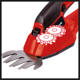 Foarfeca de iarba si arbusti pe acumulator Einhell GC-CG 18 Li - Solo Power X-Change (18 V, lama pentru iarba + lama pentru arbusti, furnizata fara acumulator si incarcator