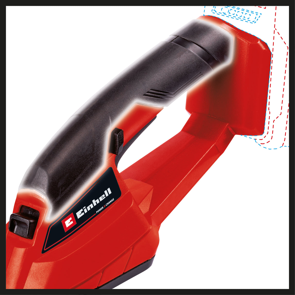 Foarfeca de iarba si arbusti pe acumulator Einhell GC-CG 18 Li - Solo Power X-Change (18 V, lama pentru iarba + lama pentru arbusti, furnizata fara acumulator si incarcator