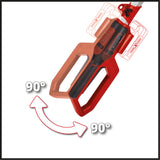 Masina de tuns gard viu telescopica pe acumulator Einhell GC-HH 18/45 Li T-Solo Power X-Change, litiu-ion, maner principal rotativ, angrenaje metalice, cap motor inclinabil in 7 directii, fara baterie si incarcator