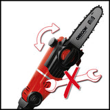 Fierastrau electric telescopic cu acumulator Einhell GE-LC 18 Li T-Solo, maner telescopic si auxiliar, sabie si lant Oregon, FARA acumulator si incarcator interschimbabile