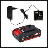 Trimmer de tuns iarba/gazon pe acumulator Einhell GC-CT 18/24 Li P Power X-Change (litiu-ion, 18 V, 8500 rpm, 24 cm, maner suplimentar, carcasa din plastic rezistenta la impact, incl. 20 de lame din plastic, incl. acumulator de 1,5 Ah si incarcator