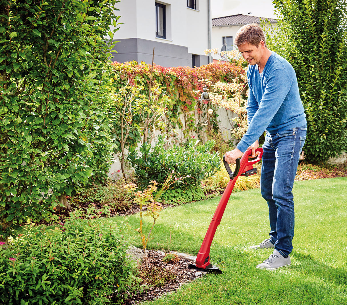 Trimmer de tuns iarba/gazon pe acumulator Einhell GC-CT 18/24 Li P-Solo Power X-Change (litiu-ion, 18 V, 8500 rpm, latime de taiere 24 cm, maner suplimentar, incl. 20 de lame din plastic, fara acumulator si incarcator