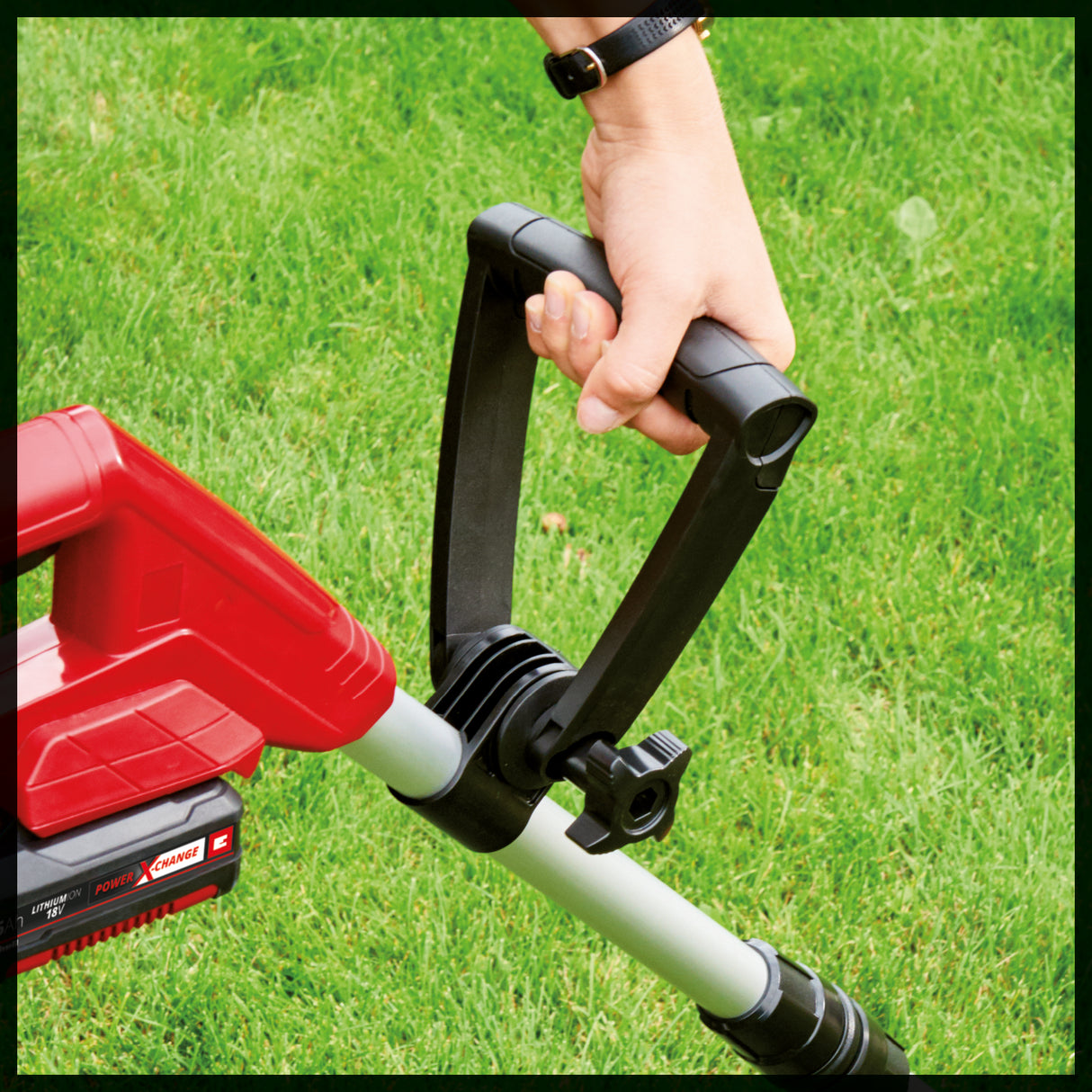 Trimmer de tuns iarba/gazon Einhell GC-CT 18/24 Li – Solo Power X-Change (litiu-ion, maner telescopic lung reglabil individual, protectie pentru flori, incl. 20 de lame din plastic