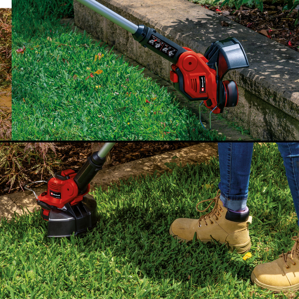 Trimmer de tuns iarba/gazon pe acumulator Einhell GE-CT 18/28 Li TC-Solo Power X-Change (Li-ion, 18 V, incl. carucior de tuns, fir cu latime de taiere de 28 cm, livrare fara acumulator sau incarcator