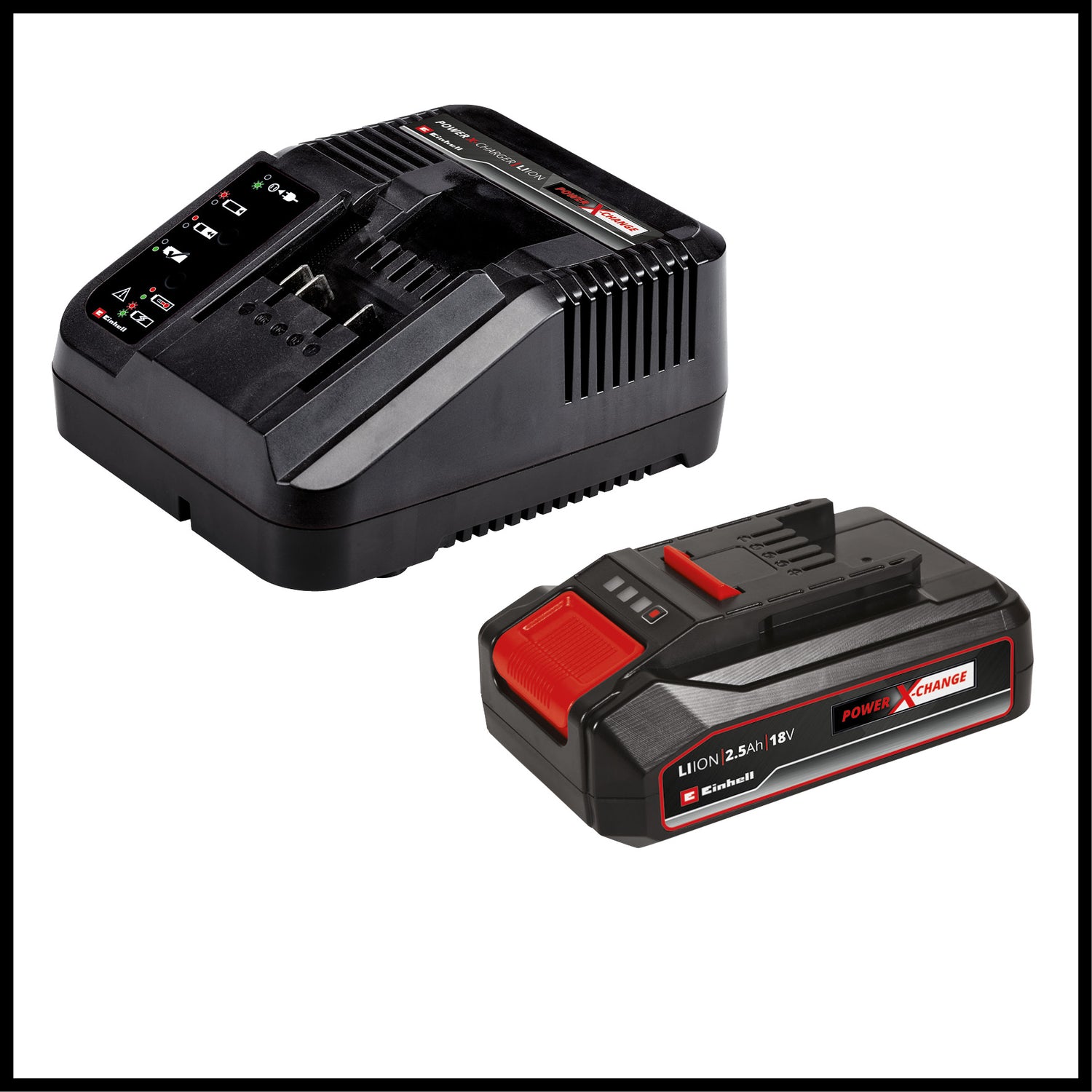 Trimmer de tuns iarba/gazon pe acumulator Einhell GE-CT 18 Li (1x 2,5 Ah Power X-Change (18 V, cap motor rotativ + inclinabil, Flowerguard, incl. 20 de lame din plastic, incl. acumulator de 2,5 Ah + incarcator