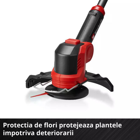 Trimmer pe acumulator Einhell GE-CT 18/25-1 Li-Solo Power X-Change, 18 V, latime taiere 25 cm, cap motor rotativ si inclinabil, inclusiv 20 lame plastic de rezerva, 1 bobina fir trimmer, fara baterie - imagine 10