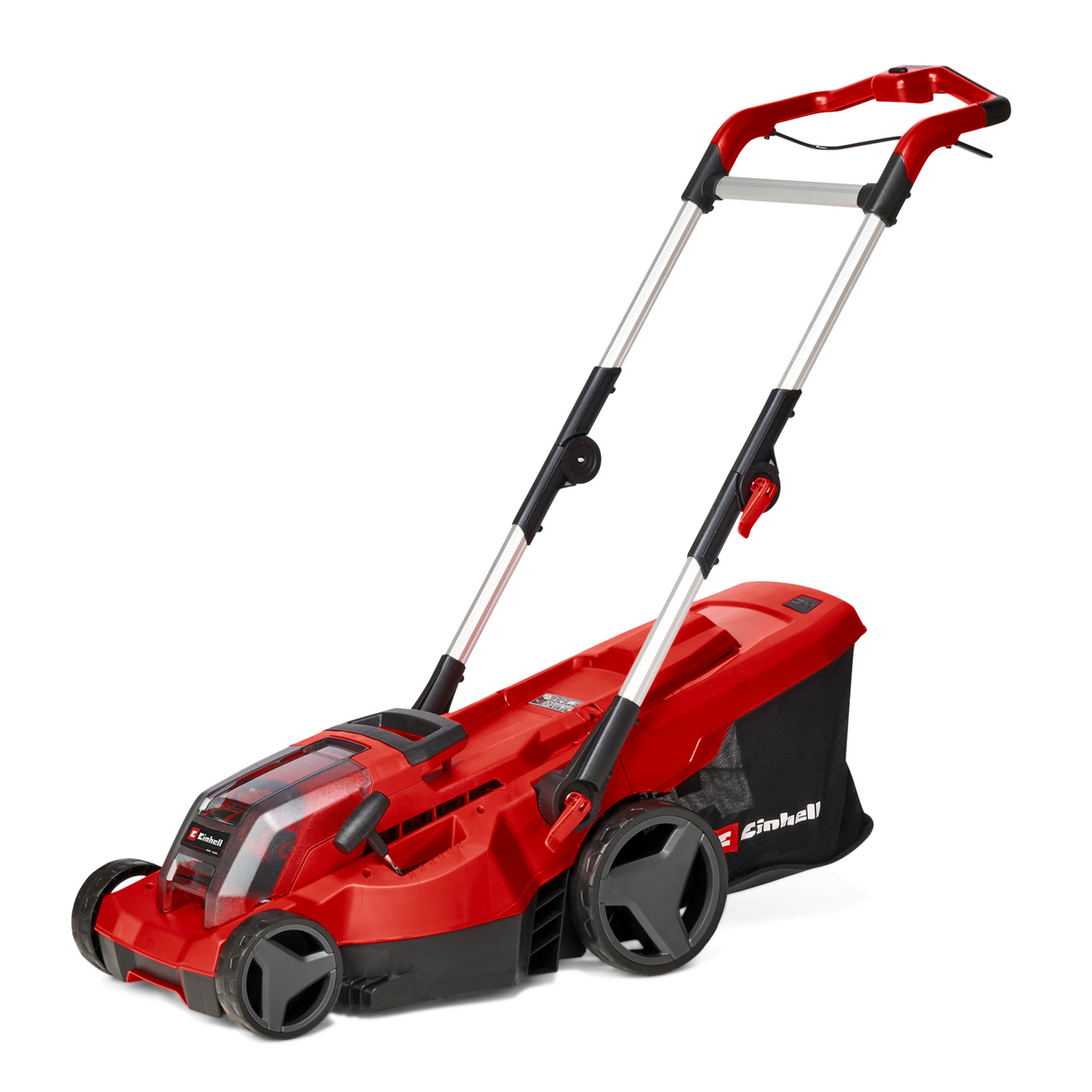 Masina de tuns iarba/gazon pe acumulator Einhell GE-CM 36/37 Li-Solo Power X-Change (litiu-ion, reglare centrala a inaltimii de taiere pe 6 niveluri 25-75 mm, cos de colectare a ierbii de 45 l