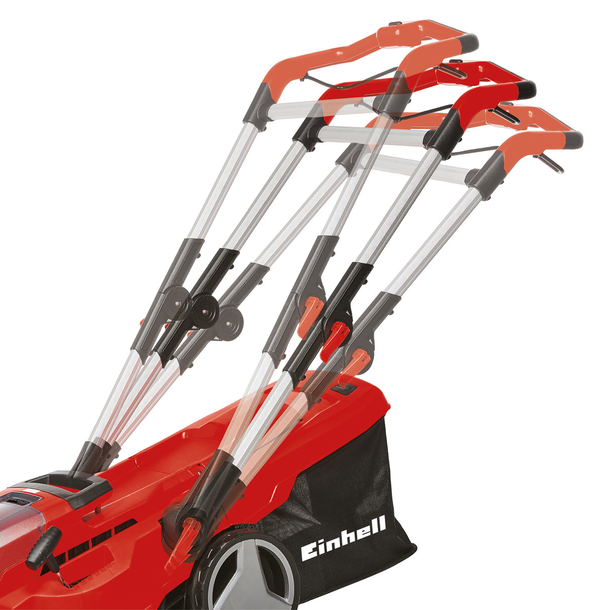 Masina de tuns iarba/gazon pe acumulator Einhell GE-CM 36/37 Li-Solo Power X-Change (litiu-ion, reglare centrala a inaltimii de taiere pe 6 niveluri 25-75 mm, cos de colectare a ierbii de 45 l
