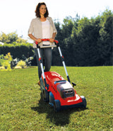 Masina de tuns iarba/gazon pe acumulator Einhell RASARRO 36/38 (litiu-ion, motor fara perii, reglare centrala a inaltimii de taiere pe 6 niveluri, incl. 2 baterii Power X-Change de 4,0 Ah + incarcator dublu, dop pentru mulcire