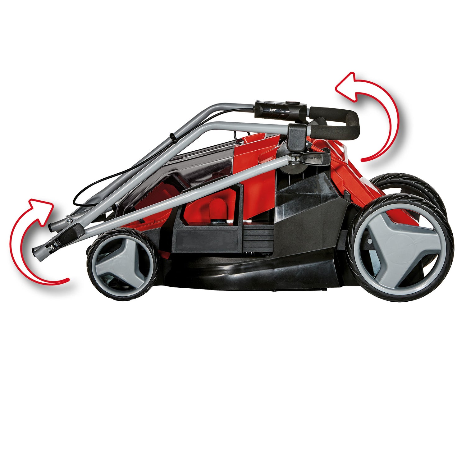 Masina de tuns iarba/gazon pe acumulator Einhell GE-CM 36/36 Li (PXC, litiu-ion, motor fara perii, reglare a inaltimii de taiere pe 6 niveluri, 2x baterii reincarcabile de 4,0 Ah + 2x incarcatoare