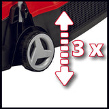Masina de tuns gazonul fara fir Einhell GE-CM 18/32 Li-Solo Power X-Change (li-ion, motor fara perii, 3 trepte de reglare axiala a inaltimii de taiere 30-70 mm, fara acumulator sau incarcator)