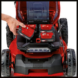 Masina de tuns iarba/gazon pe acumulator Einhell GP-CM 36/47 S Li BL Kit Power X-Change (36 V, latime de taiere 47 cm, pana la 700 m², motor fara perii, colector de iarba de 65 L, incl. 4 baterii de 4,0 Ah + 2 incarcatoare duble