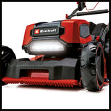 Masina de tuns iarba/gazon pe acumulator Einhell GP-CM 36/47 S Li BL Kit Power X-Change (36 V, latime de taiere 47 cm, pana la 700 m², motor fara perii, colector de iarba de 65 L, incl. 4 baterii de 4,0 Ah + 2 incarcatoare duble