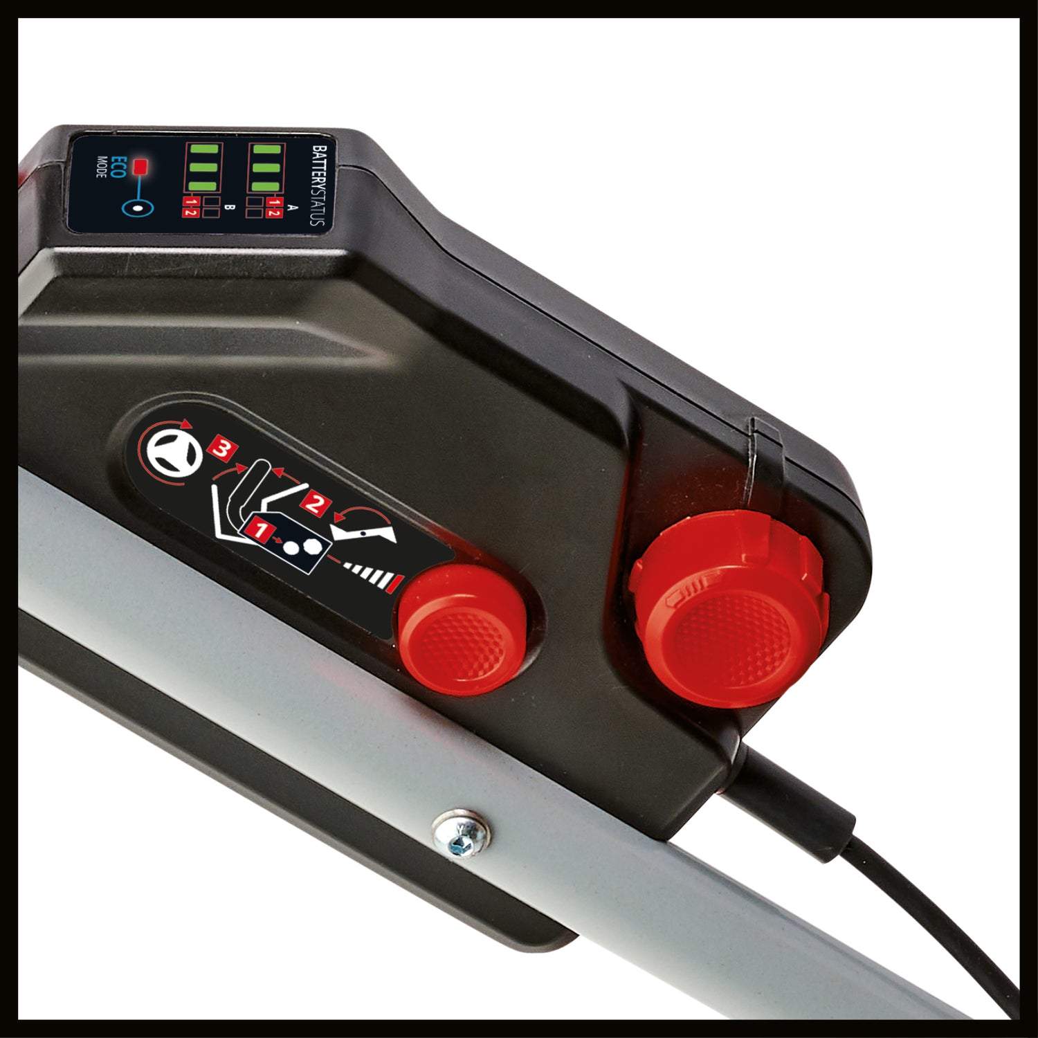 Masina de tuns iarba/gazon pe acumulator Einhell GP-CM 36/52 S Li BL Kit Power X-Change (36 V, latime de taiere 52 cm, pana la 1200 m², motor fara perii, colector de iarba de 65 L, tractiune integrala, incl. 4x baterii de 5,2 Ah + 2x incarcator dublu