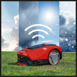 Masina de tuns iarba robotizata Einhell FREELEXO SMART 750 Power X-Change, conectare inteligenta la retea, calcularea timpului de tundere in functie de vreme, pana la 750 m², mod a doua zona, incl. kit de instalare