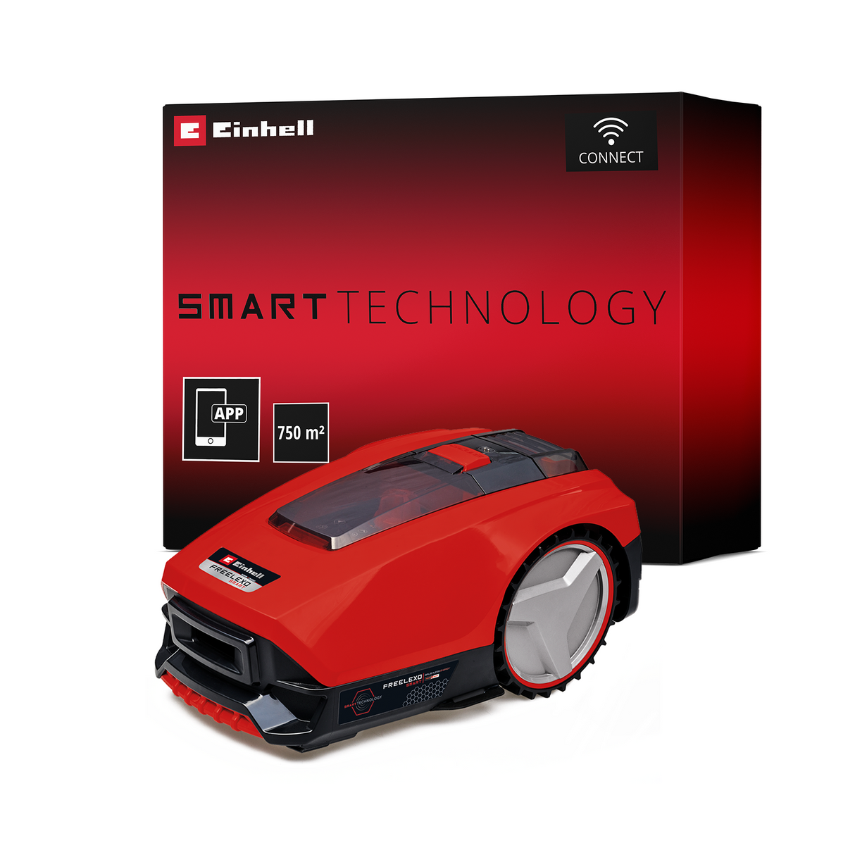 Masina de tuns iarba robotizata Einhell FREELEXO SMART 750 Power X-Change, conectare inteligenta la retea, calcularea timpului de tundere in functie de vreme, pana la 750 m², mod a doua zona, incl. kit de instalare