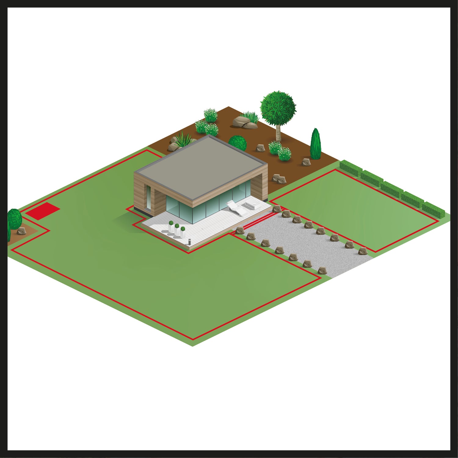 Masina de tuns iarba robotizata Einhell FREELEXO SMART 750 Power X-Change, conectare inteligenta la retea, calcularea timpului de tundere in functie de vreme, pana la 750 m², mod a doua zona, incl. kit de instalare
