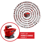 Distribuitor cereale/seminte Einhell GE-US 18 Li-Solo Power X-Change (litiu-ion, 3,3 l, control al vitezei in 6 trepte, 8 setari de volum de imprastiere, furnizat fara acumulator sau incarcator
