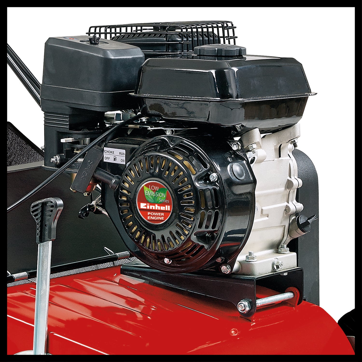 Einhell GC-SC 4240 P benzinmotoros talajlazító, akár 1200 m², 4,2 kW, 4 ütemű motor, golyóscsapágyas vágóegység 18 acélkéssel, központi talajlazítási mélységállítás 8 fokozatban