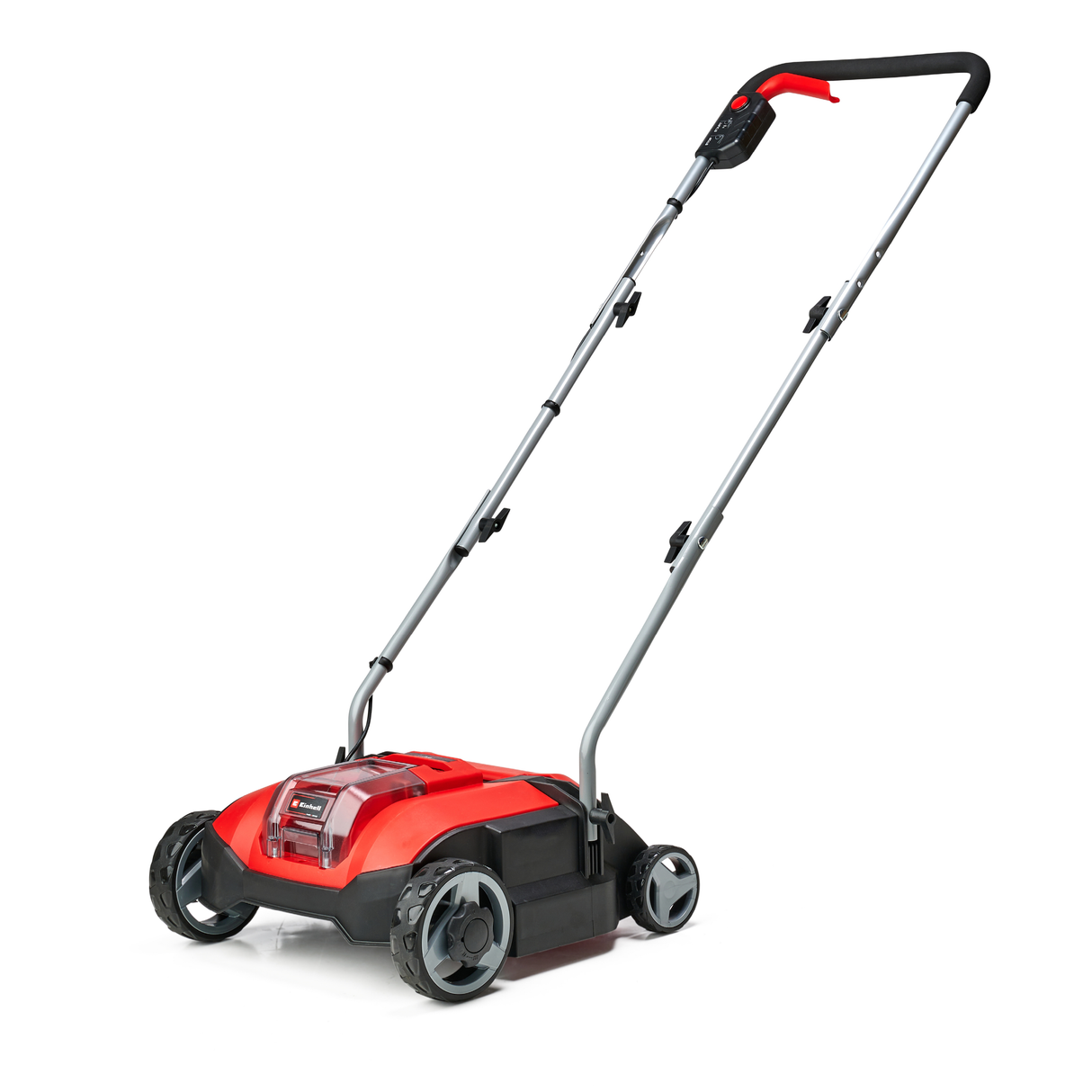 Scarificator pe acumulator Einhell GC-SC 18/28 Li-Solo Power X-Change (Li-ion, 18 V, motor electric fara perii, rola cu lame de 28 cm, reglare a adancimii de lucru in 3 trepte, fara acumulator sau incarcator
