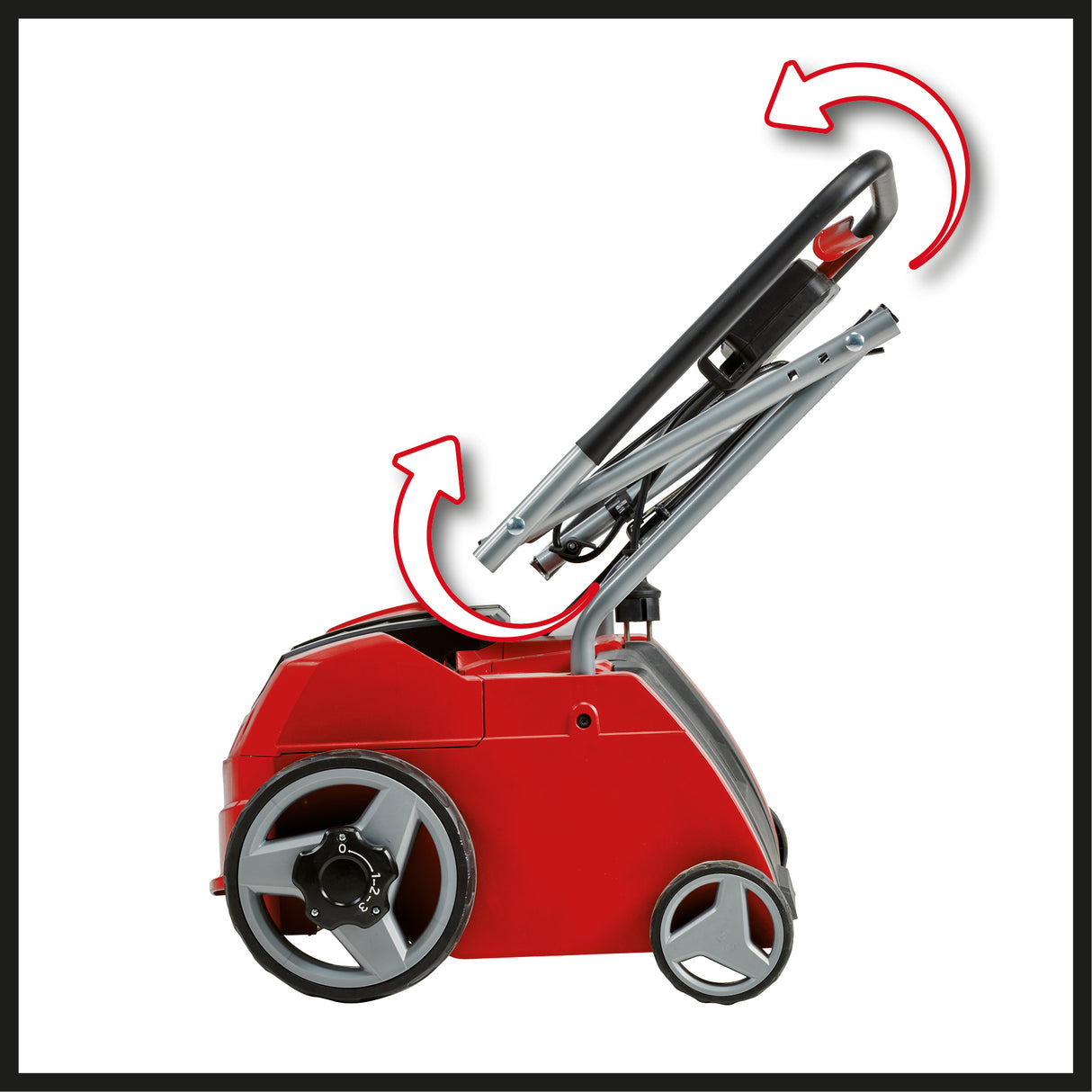 Scarificator electric Einhell GC-ES 1231/1 (1200 W, pentru peluze de pana la 300 m², ax montat pe rulmenti + 8 lame duble, adancime de scarificare cu 3 niveluri + pozitie de transport