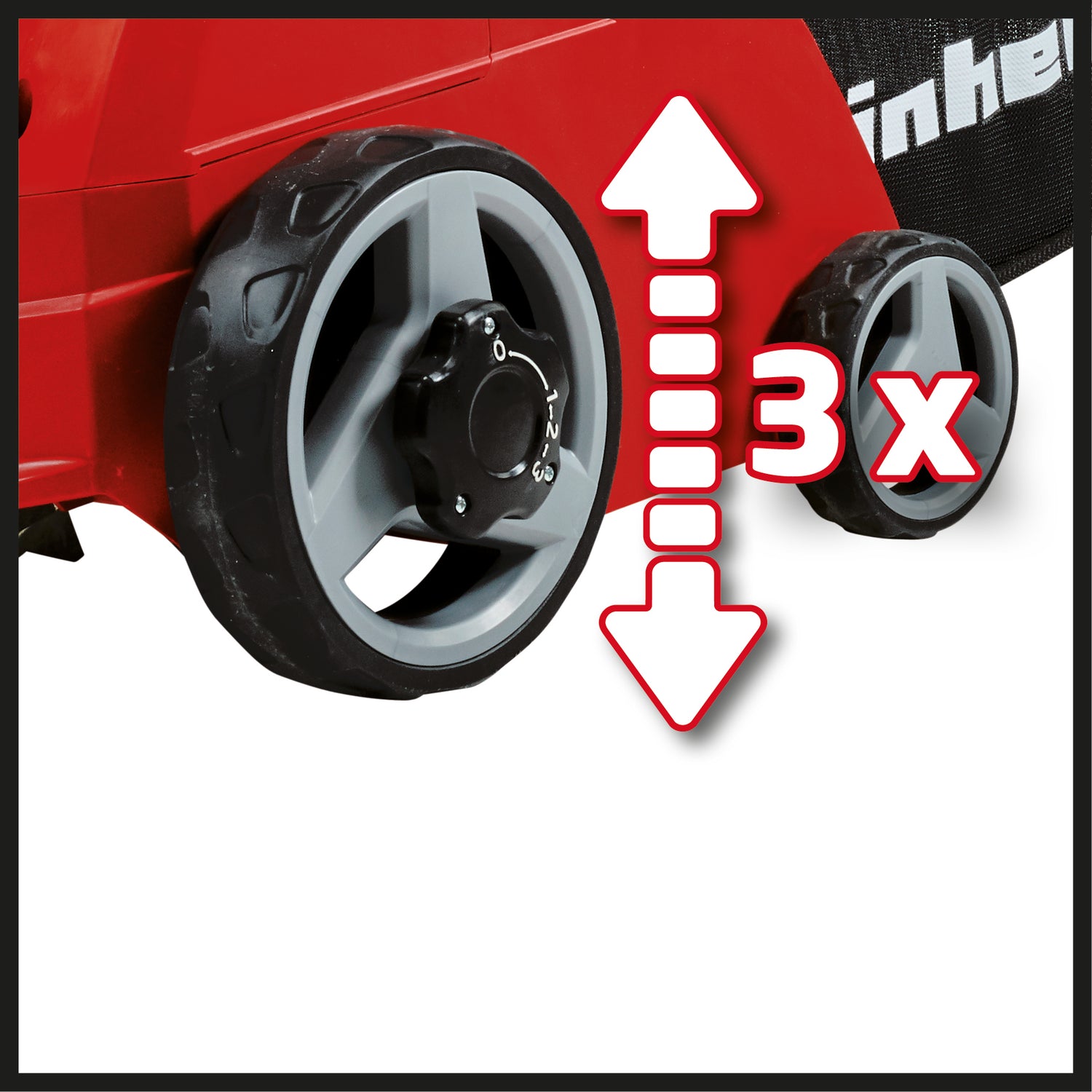 Einhell GC-SA 1231/1 elektromos talajlazító ventilátorral (230 V, akár 300 m², 1200 W, 28 l-es gyűjtőzsák, golyóscsapágyas henger + ventilátoros henger, 3 munkamélység, összecsukható vezetősín)