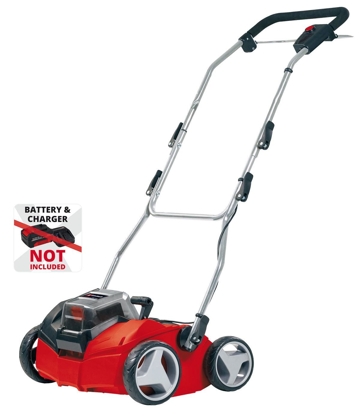 Scarificator Einhell GE-SC 35/1 Li Solo, 2x18V, latime de lucru de 35 cm, adancime de scarificare de pana la 9 mm, motor fara perii, furnizat fara baterii si incarcator
