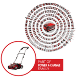 Scarificator/aerator pe acumulator Einhell GE-SC 36/35 Li-Solo Power X-Change (36 V, latime de lucru 35 cm, motor fara perii, rola cu 16 lame, sina de ghidare pliabila, fara acumulator